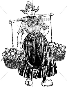 1782 Dutch Girl with Flower Yoke