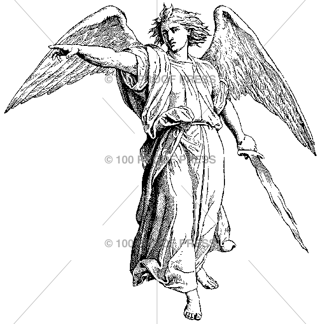 angelic sword drawing