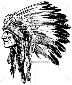 3464 Indian Chief Head