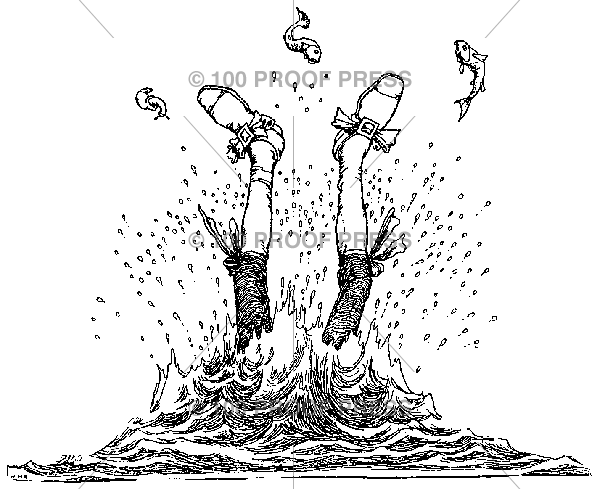 4511 Upside Down in the Ocean – 100 Proof Press