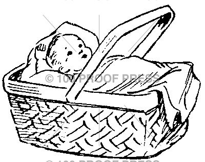 5205 Baby in Basket