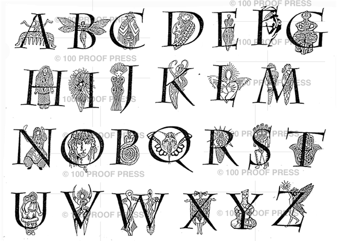 Ladies and Letters Alphabet