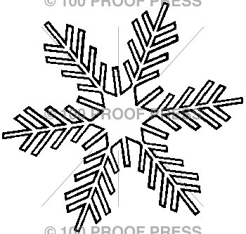 1036 Outline Snowflake, Large