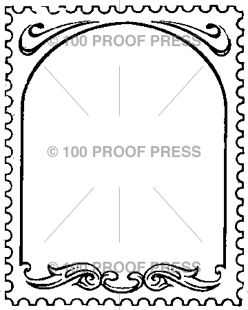 1369 Fancy Blank Postage Stamp