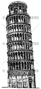 1437 Pisa Tower, Leaning Left