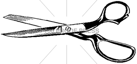 1449 Open Scissors, Dark Handle