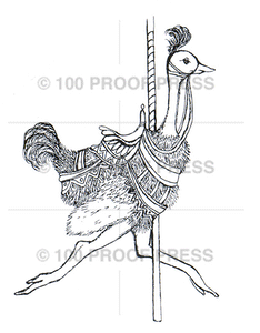1875 Carousel Ostrich