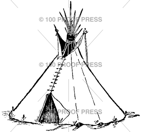 1980 Unadorned Indian Teepee