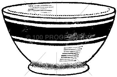 2570 Striped Creamware Bowl