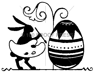 3071 Rabbit Painting an Egg