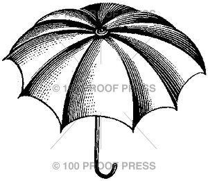 334 Umbrella With Curved Handle