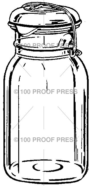 3707 Large Unmarked Mason Jar