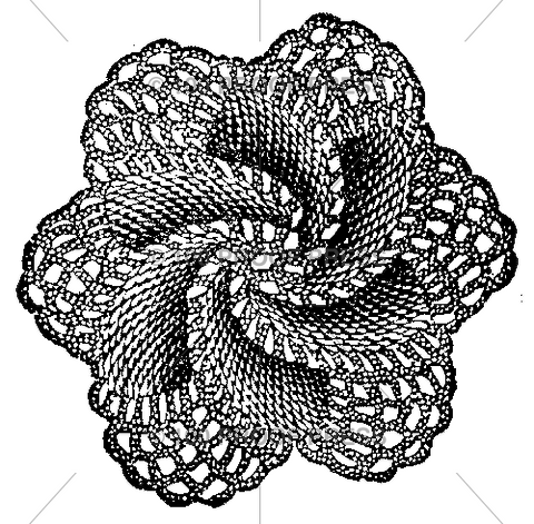 4061 Doily, Swirled Crochet