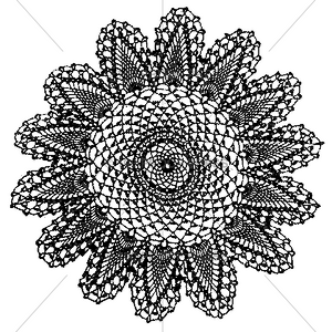4064 Doily, Pineapples with Picots, Large