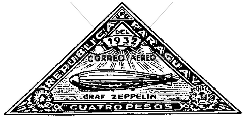 4097 Triangular Zeppelin Stamp