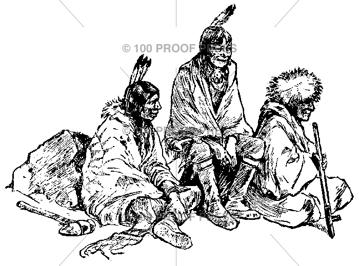 4261 3 Sitting Indians