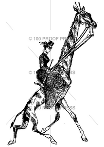 4393 Lady Riding Giraffe