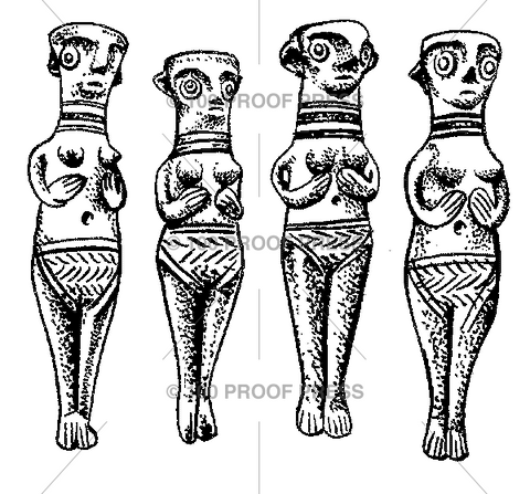 4526 African Goddess Figurines