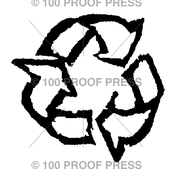 4709 Woodcut Recycle Symbol