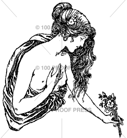 4846 Woman Picking Flowers