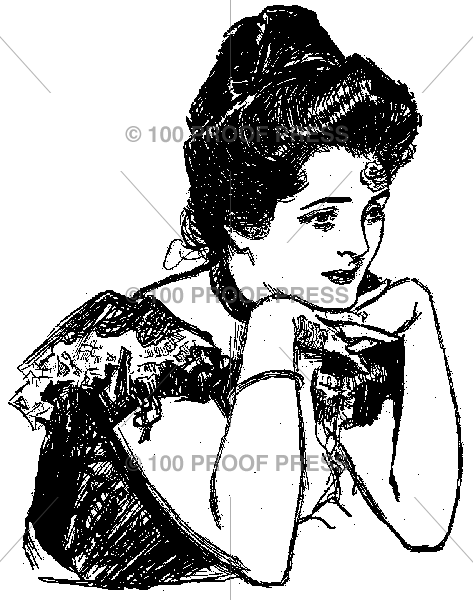 4855 Gibson Girl in Deep Thought