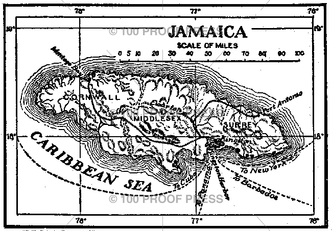 5202 Jamaican Map
