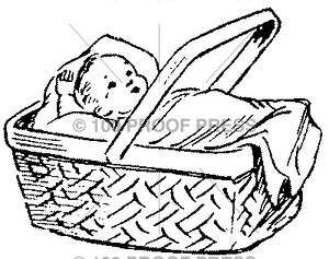 5205 Baby in Basket