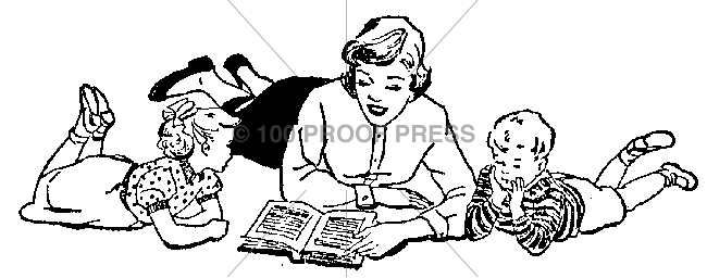 5208 Mommy Reading – 100 Proof Press
