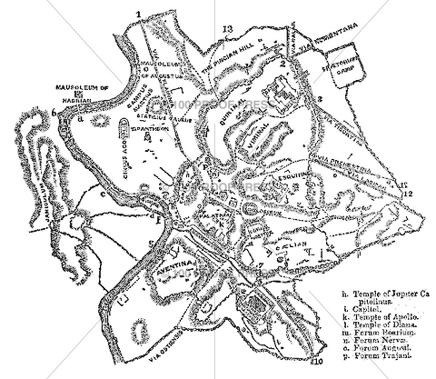 5460 Map, Ancient Rome