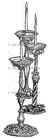 5695 3 Candlesticks