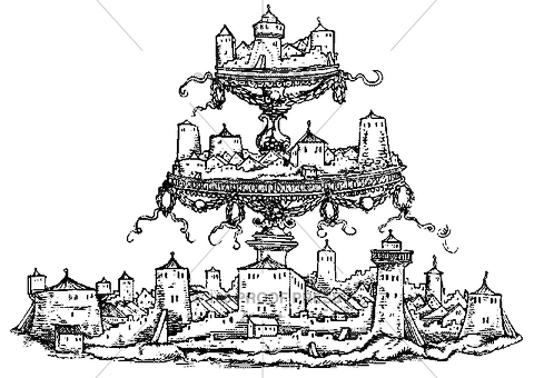 5964 City on Cake Stand