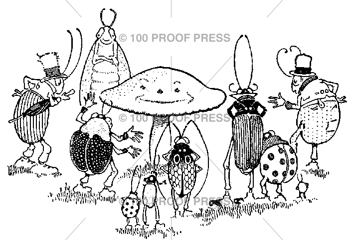5968 Bugs Greeting Mushroom