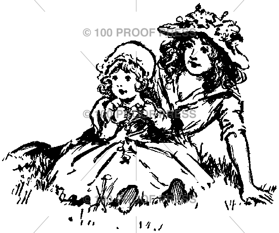 6138 Mother and Child on Grass