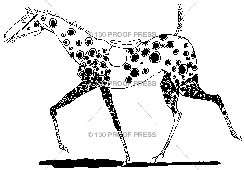 6157 horse, stylized spotted