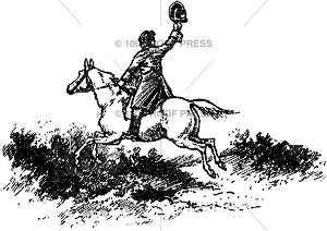 6265 Man Riding Horse