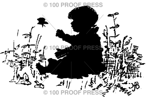 6290 Girl in Grass Silhouette