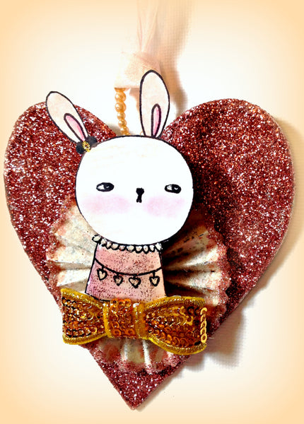 6466 Bunny With Hearts